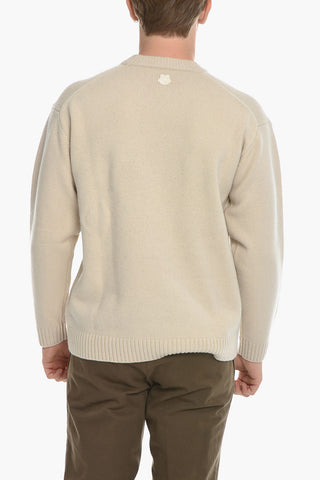 Maglia Girocollo TIGER in Lana con Logo Jacquard