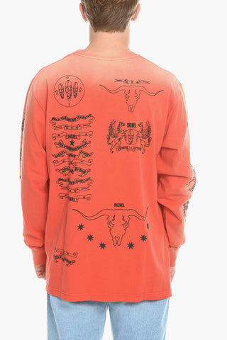 Shaded Effect Long Sleeve T-JUST-LS-E3 T-Shirt