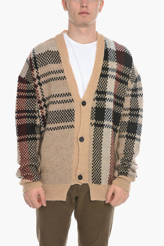 JOHNNY Cardigan with Tartan Check Pattern