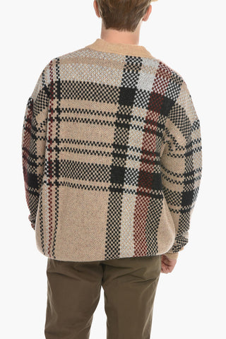 JOHNNY Cardigan with Tartan Check Pattern