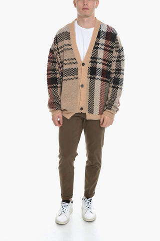 JOHNNY Cardigan with Tartan Check Pattern