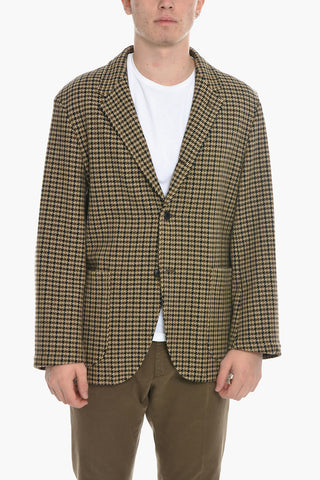 Unlined Single Breasted Wool Blend Blazer