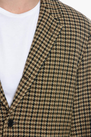Unlined Single Breasted Wool Blend Blazer