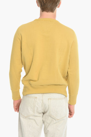 Solid color Cotton Crew-Neck Sweatshirt