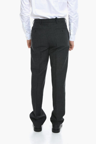 Virgin Wool Trousers with Wide Leg