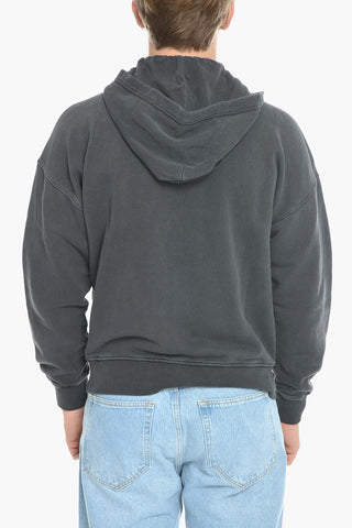 Brushed Cotton S-NEKKI-JAC Sweatshirt with Hood and Zip Closure