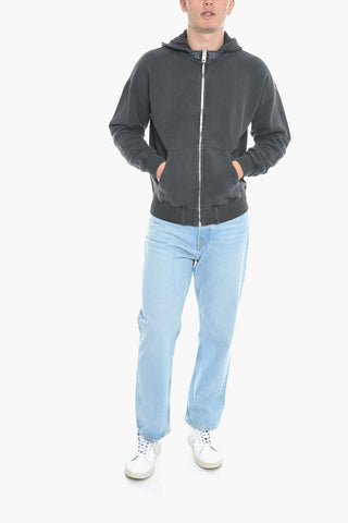 Brushed Cotton S-NEKKI-JAC Sweatshirt with Hood and Zip Closure