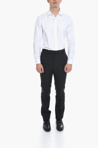 Pantaloni Sartoriali in Lana con Martingala