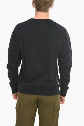 Crewneck Sweatshirt MAMBA in Solid Color with Contrast Print