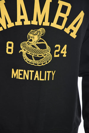 Crewneck Sweatshirt MAMBA in Solid Color with Contrast Print