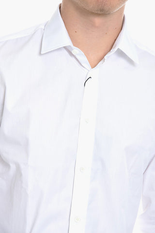 Popeline Cotton Slim Fit Shirt with Standard Collar