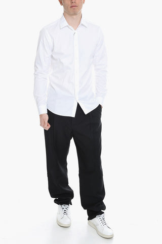 Popeline Cotton Slim Fit Shirt with Standard Collar