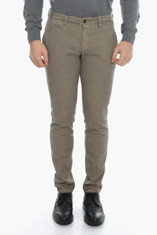 Pantaloni Chino Motivo Hopsack
