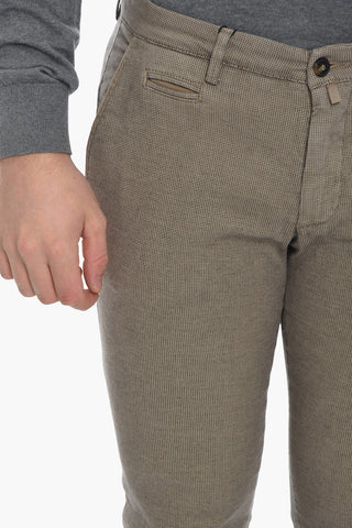 Pantaloni Chino Motivo Hopsack
