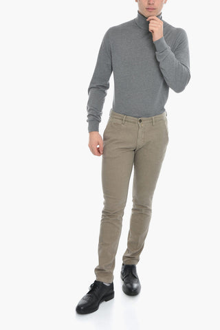 Pantaloni Chino Motivo Hopsack
