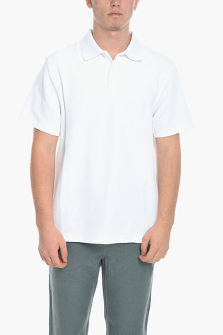 Honeycomb Motif Solid Color TARANTO Polo Shirt