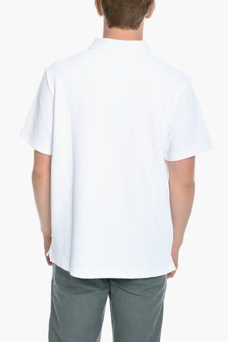 Honeycomb Motif Solid Color TARANTO Polo Shirt