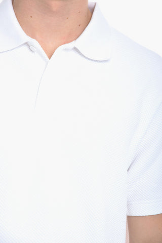 Honeycomb Motif Solid Color TARANTO Polo Shirt