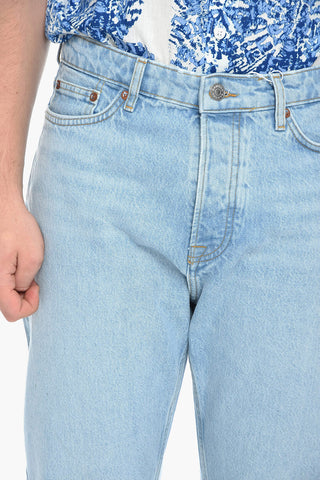 Jeans EDDIE In Denim con Bottone Logato 22cm L30