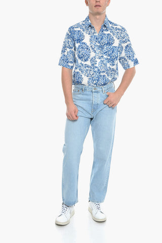 Jeans EDDIE In Denim con Bottone Logato 22cm L30