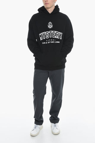 Felpa Hoodie con Maxi Stampa a Contrasto