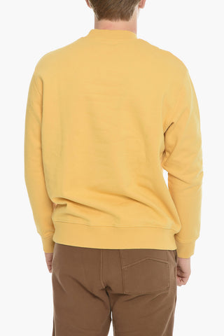 Solid Color NORSBRO Crew-neck Sweatshirt with Ribbed Trims