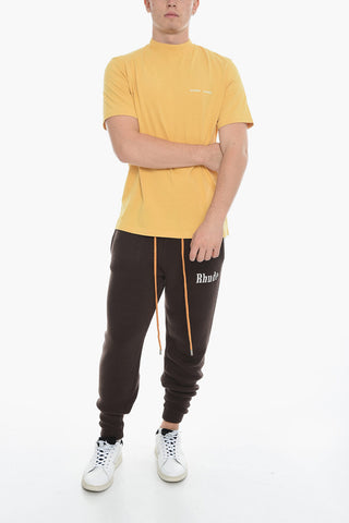 Solid Color NORSBRO Crew-neck T-Shirt with Printed Logo