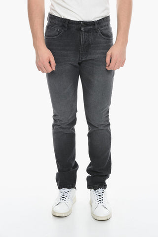 tone Washed FITTED LEG Denims with Belt Loops 18cm