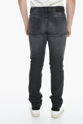 tone Washed FITTED LEG Denims with Belt Loops 18cm