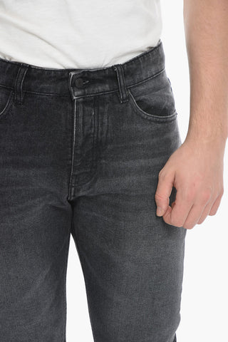 tone Washed FITTED LEG Denims with Belt Loops 18cm