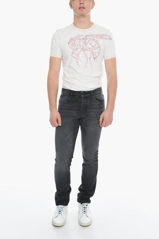 tone Washed FITTED LEG Denims with Belt Loops 18cm