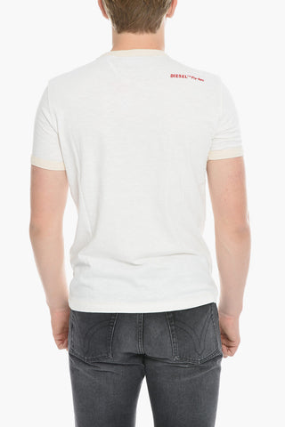 Crew-neck T-DIERING-E1 T-Shirt with Front Embroidery