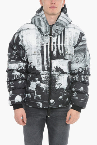 Printed Padded Jacket with Hood