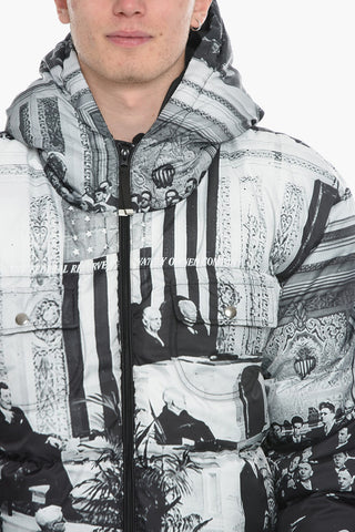 Printed Padded Jacket with Hood