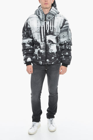 Printed Padded Jacket with Hood