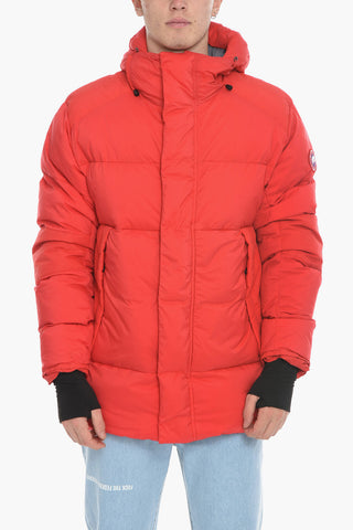 Hooded ARMSTRONG Down Jacket with Hidden Closure