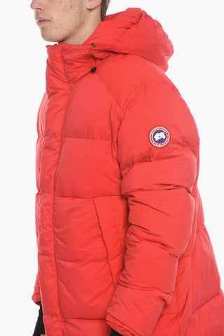 Hooded ARMSTRONG Down Jacket with Hidden Closure