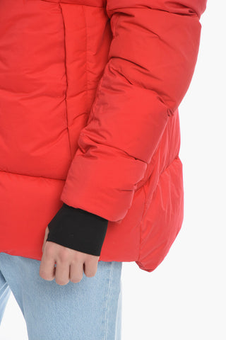Hooded ARMSTRONG Down Jacket with Hidden Closure