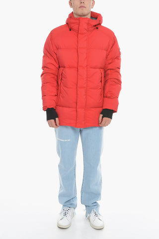 Hooded ARMSTRONG Down Jacket with Hidden Closure