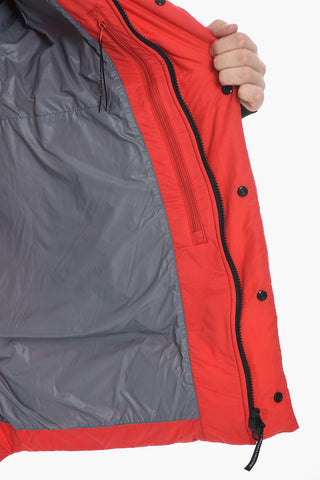 Hooded ARMSTRONG Down Jacket with Hidden Closure