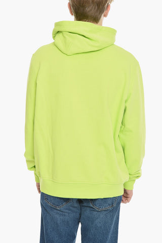RED TAG Felpa Hoodie S-GINN in Cotone Garzato a Tinta Unita