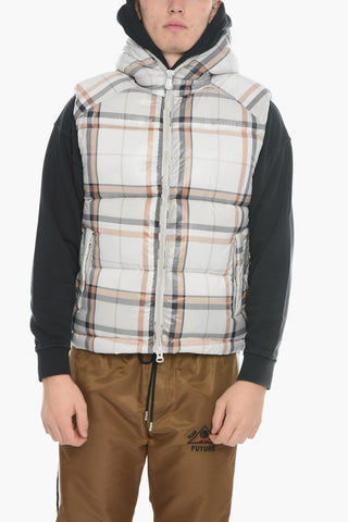 Checked Plaid SLEEVELESS PUCK15 ZEV Padded jacket