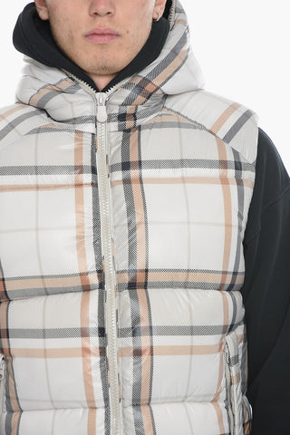 Checked Plaid SLEEVELESS PUCK15 ZEV Padded jacket