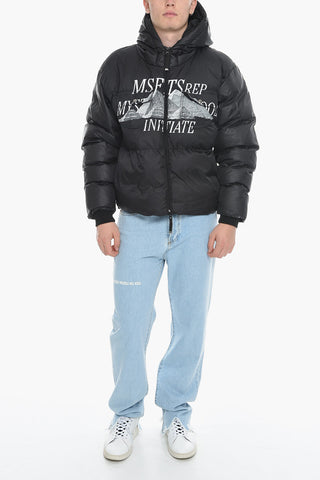 padded MISTERY Jacket with Hood and Print on the Front
