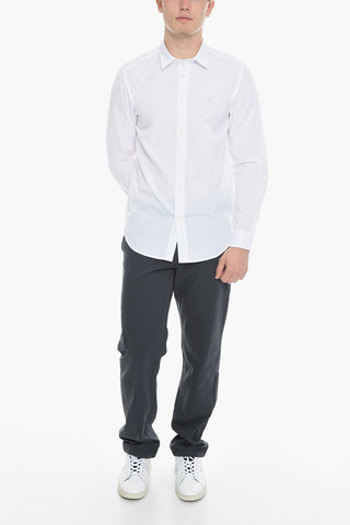 Spread-Collar Cotton S-BILL Shirt