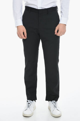 Tapered Leg Pants with Contrasting Print