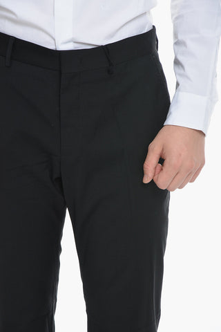 Tapered Leg Pants with Contrasting Print