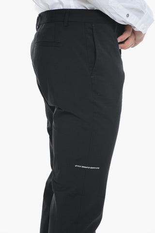 Tapered Leg Pants with Contrasting Print
