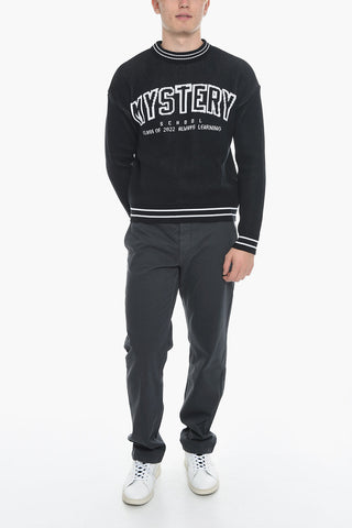 Organic Cotton Crewneck with Contrast Embroidery