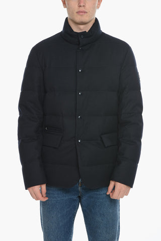 Solid Color LUXE Down Jacket with Front Buttoning
